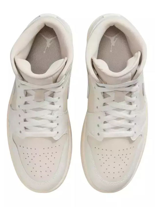 Air  1 Mid Дамски Ботуши Бял