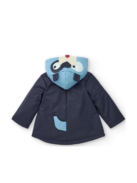 Παιδικό Casual Μπουφάν με Επένδυση & Κουκούλα Dark Blue