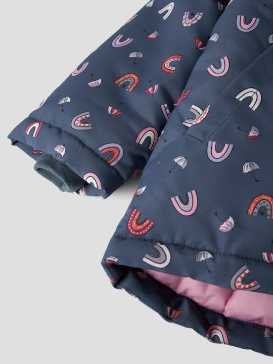 Waterproof Kids' Casual Jacket Windproof with Lining & Hood Pale Rainbows