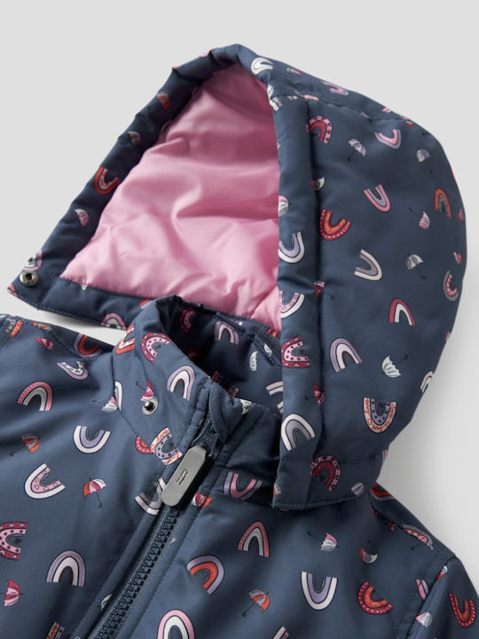 Waterproof Kids' Casual Jacket Windproof with Lining & Hood Pale Rainbows