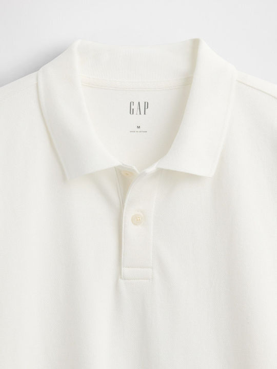 Polo Herrenbluse Kurzarm Off-White