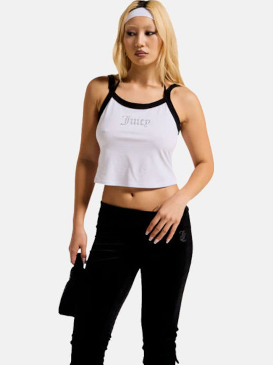 Women's Blouse Cotton with Straps White