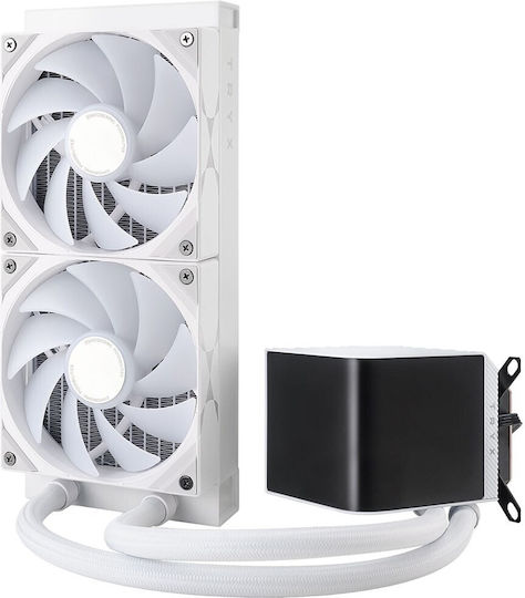 Tryx Panorama 240 Water Cooling System AIO CPU with 2 120mm Fans and ARGB Lighting White
