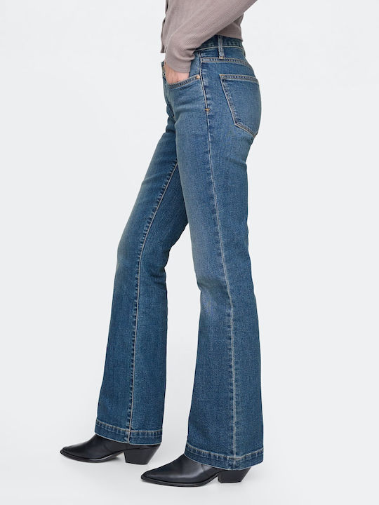 Niedrig tailliert Damenjeans in Schlanker Passform Medium Wash