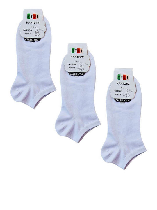 YTLI Men's Socks White 3Pack