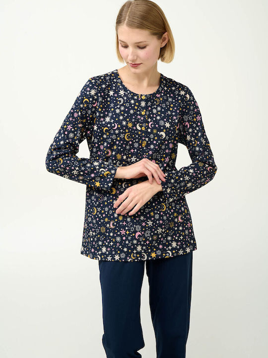 Vamp Summer Women's Pyjama Set Blue Stars Vamp Summer Women's Pyjama Set Blue Stars