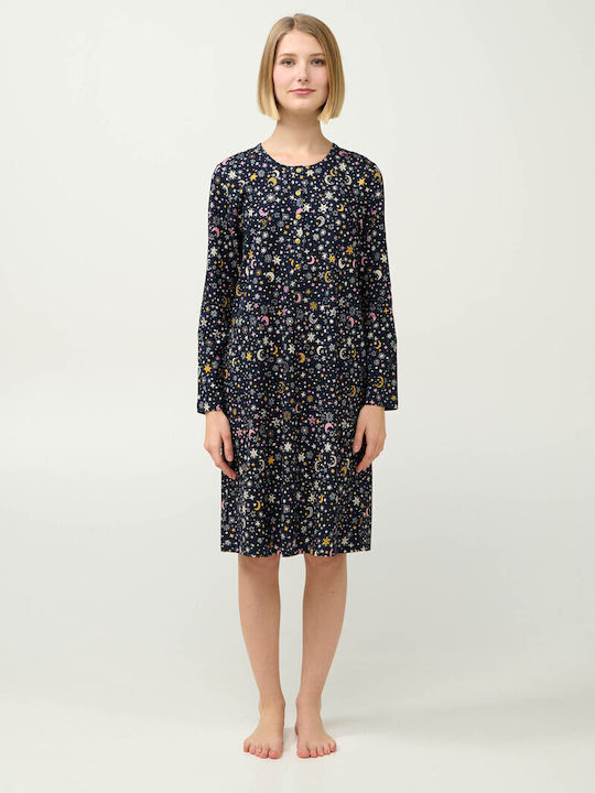 Vamp Sommer Damen Nachthemd Blue