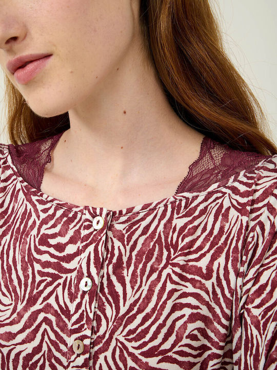 Vamp Winter Damen Pyjama-Set Red Windsor