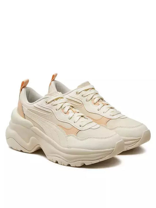PUMA Cilia Wedge Chunky Sneakers Alpine Snow / Light Sanc / White
