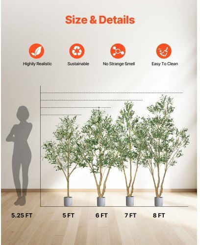 Vevor 240cm Künstliche Olive Topfpflanze Für Wohnräume Büro Vevor 240cm Künstliche Olive Topfpflanze Für Wohnräume Büro