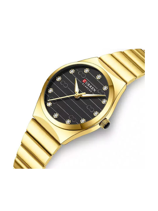Curren Women's Watch with Gold Metal Bracelet