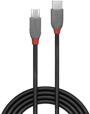 Lindy USB 2.0 Кабел USB-A мъжки - микро USB-B мъжки Черен 3м 36893