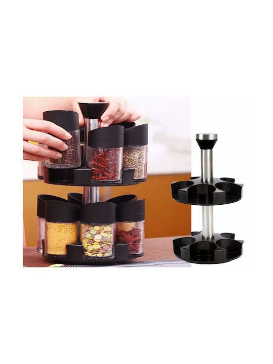 Verk Group Glass Tabletop Rotating Spice Rack Transparent 12pcs