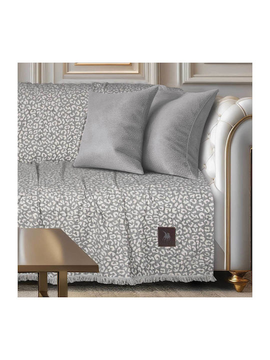 Das Home 3980 Sofa Throw 2 Seater Chenille 180x250cm Grey