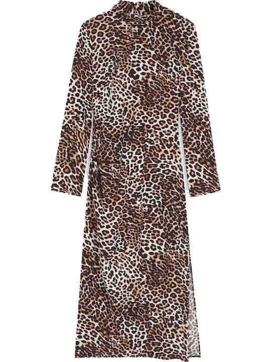Kunera1 Midi Dress with Tearing Leopard