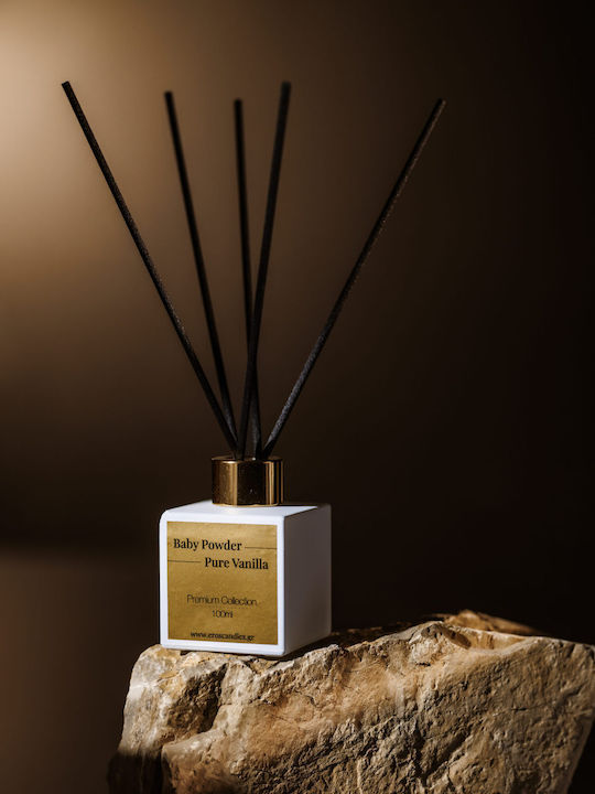Baby Powder & Pure Vanilla Diffuser 100ml Μαύρο Ματ