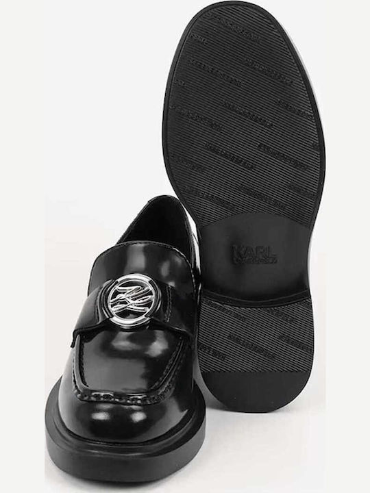 Δερμάτινα Γυναικεία Loafers σε Μαύρο Χρώμα