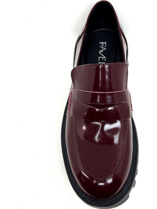 Damen Mokassins in Rot Farbe