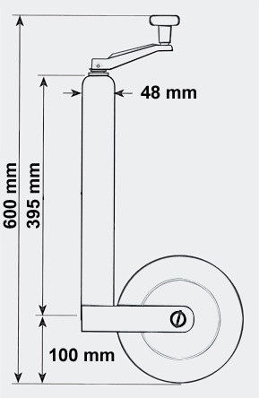 Wiltoc Wiltoc Trailer Jack 362kg 48mm