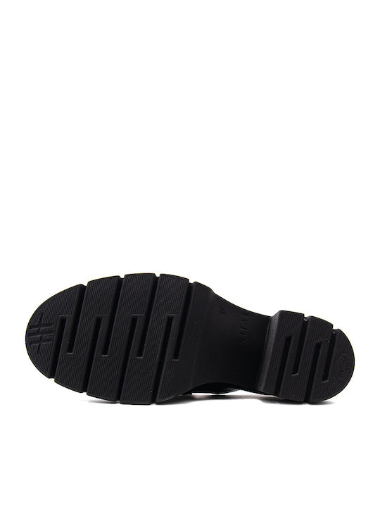 Leder Pumps mit hohem Absatz Schwarz