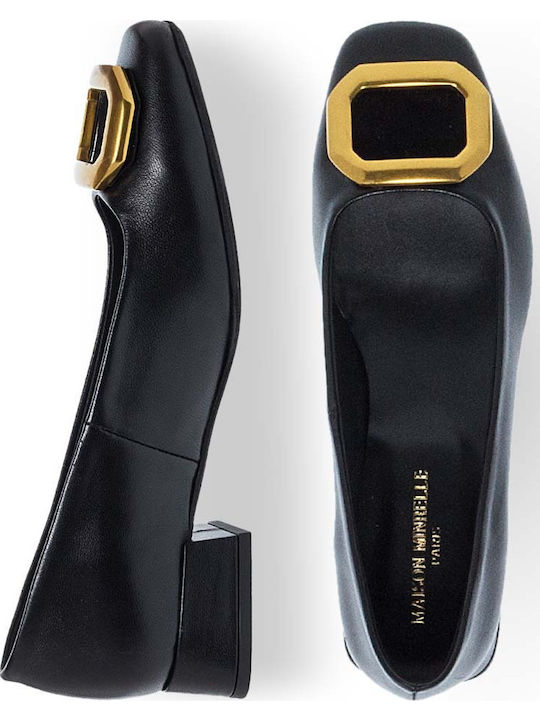 Leder Pumps Schwarz