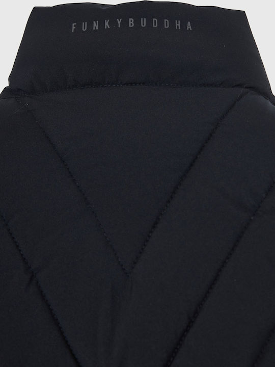 Ärmellos Jacke Puffer Marineblau