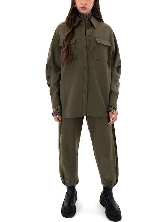 Women's Long Sleeve Shirt Khaki