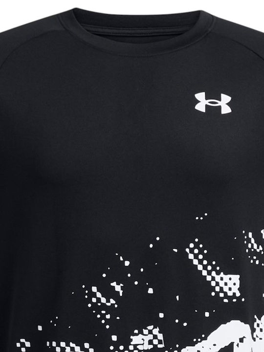 Kinder-T-Shirt Schwarz Tech