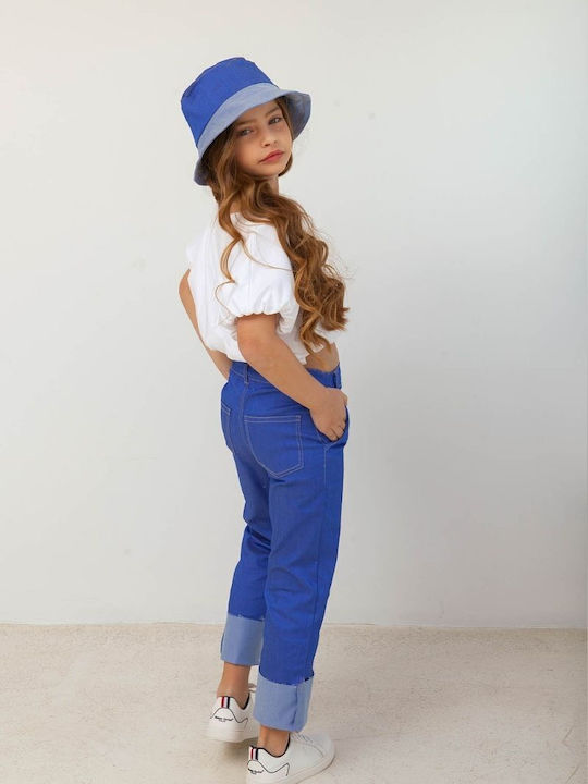 Kids' Crop Top Short Sleeve White