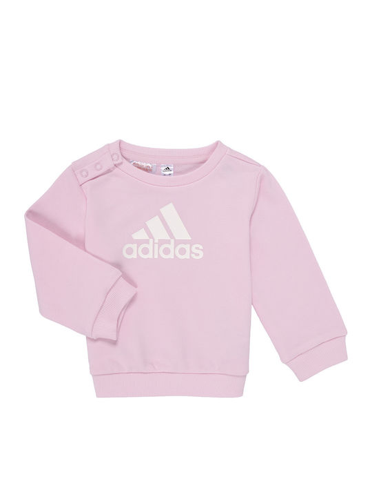 Παιδικό Σετ Φόρμας Ροζ 2τμχ Badge Sport French Terry
