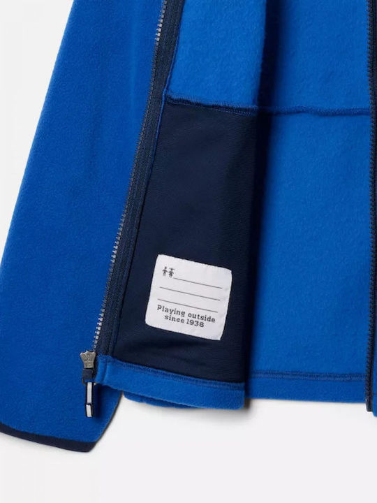 Kinderstrickjacke Fleece Mountain Blue/Collegiate Navy Fast Trek