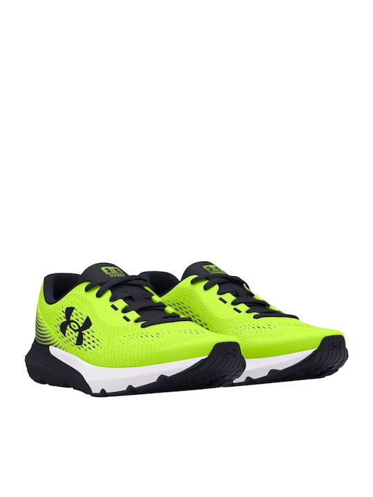 Charged Rogue 4 Kids Sports Shoes Running with Laces Yellow