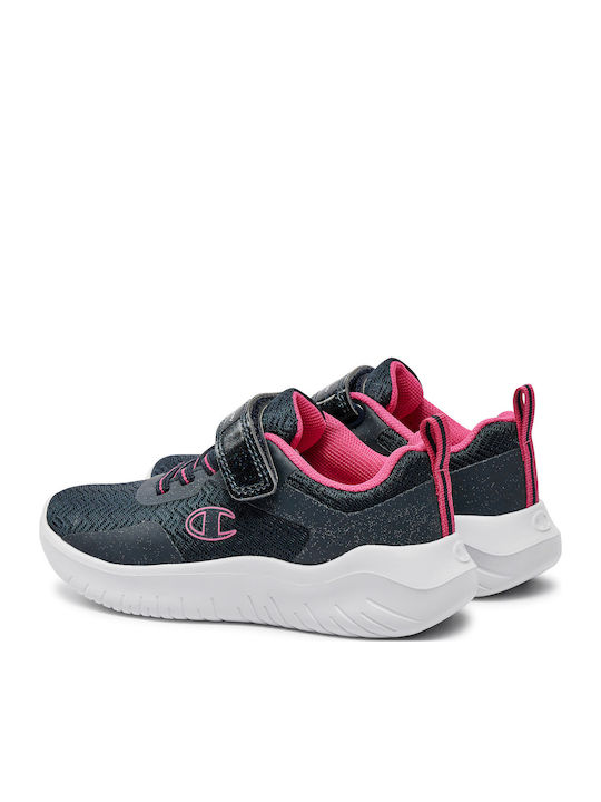 Softy Evolve G Ps Low Cut Kids Sports Shoes Running with Hoop & Loop Closure Black