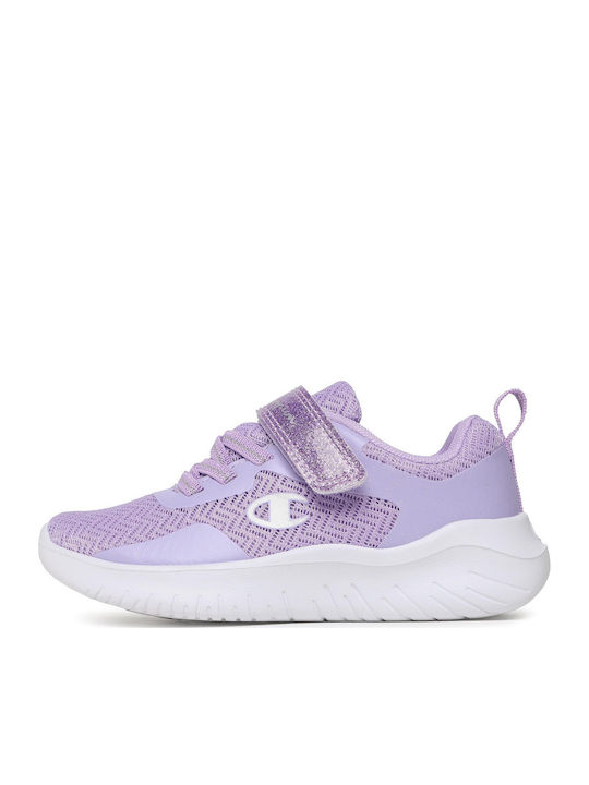 Softy Evolve G PS Kids Sports Shoes Running with Hoop & Loop Closure Purple