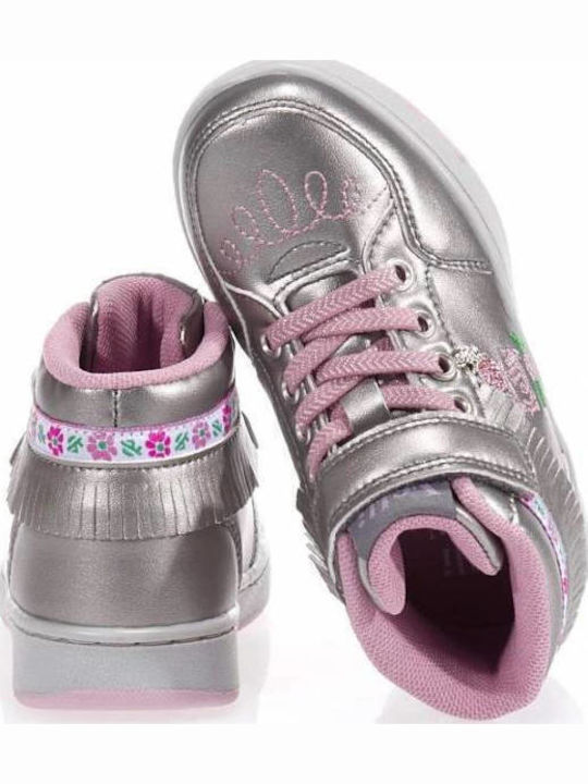 Frangetta Mix Παιδικά Sneakers High με Σκρατς Ασημί