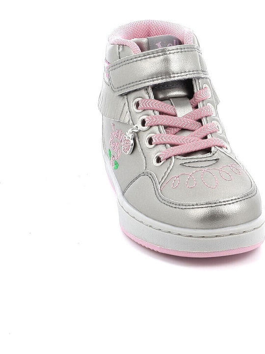 Frangetta Mix Παιδικά Sneakers High με Σκρατς Ασημί