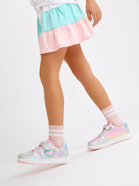 Παιδικά Sneakers με Σκρατς & Φωτάκια Πολύχρωμα