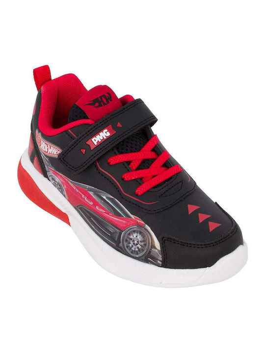 Kids Sneakers with Scratch & Lights Red