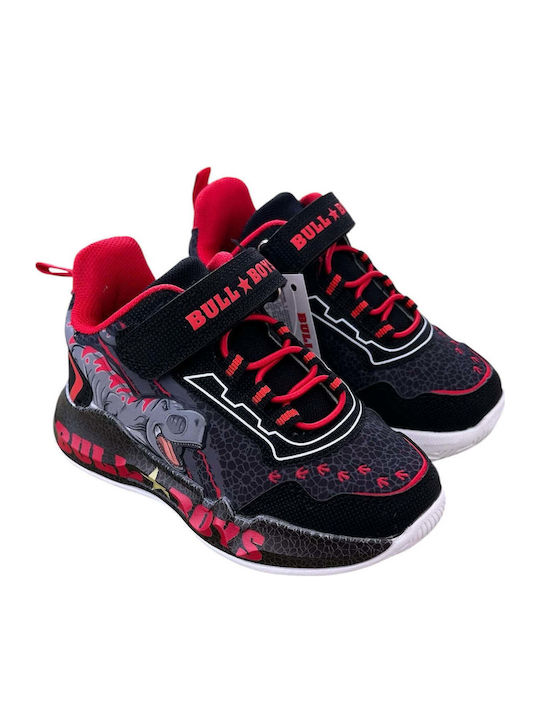 T-rex Παιδικά Sneakers με Σκρατς & Φωτάκια Μαύρα