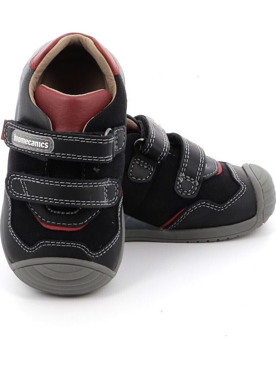 Παιδικά Sneakers Ανατομικά με Σκρατς Μαύρα