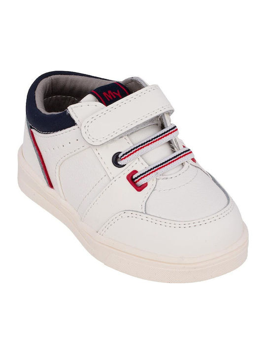 City Kids Sneakers with Scratch White