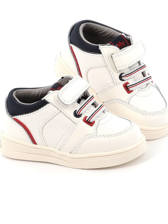 City Kids Sneakers with Scratch White