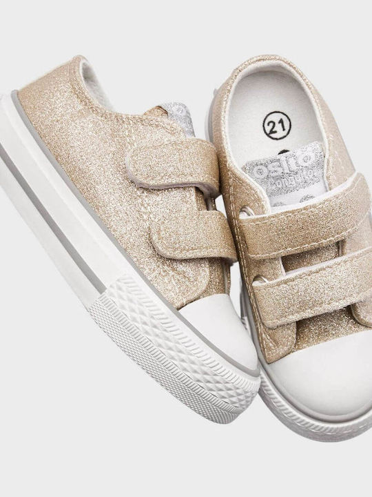 Kids Sneakers with Scratch Gold