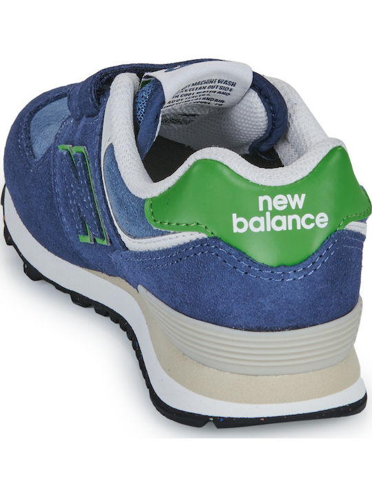 574 Kids Sneakers with Scratch Blue