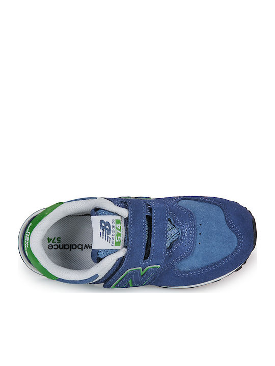 574 Kids Sneakers with Scratch Blue