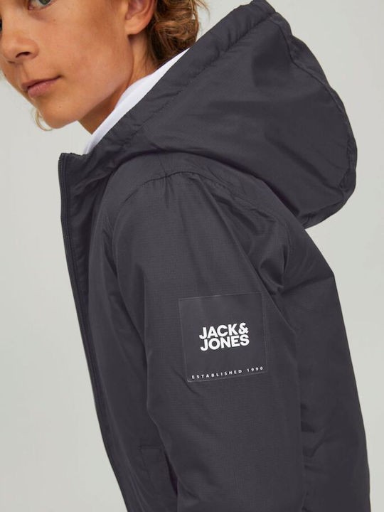 Kids' Casual Jacket Short with Hood Black