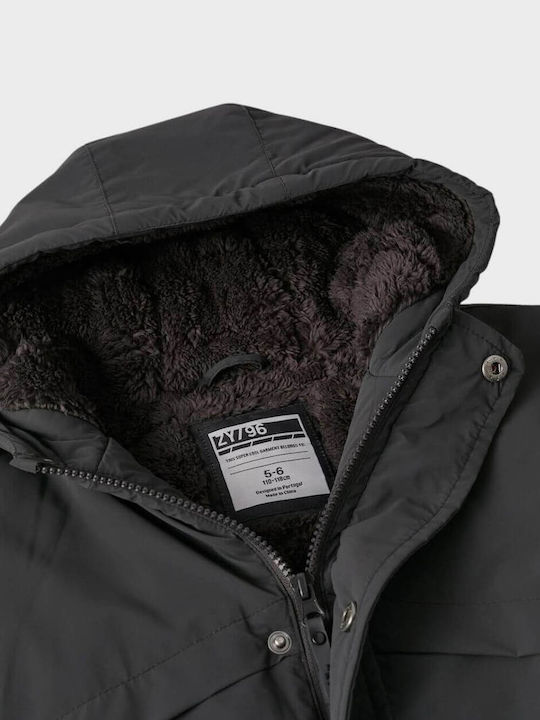 Kinder Freizeitjacke mit Futter & Kapuze Gray