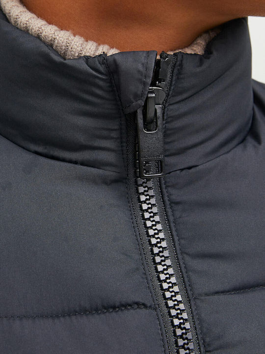 Kinder Steppjacke Kurz Winddicht Schwarz