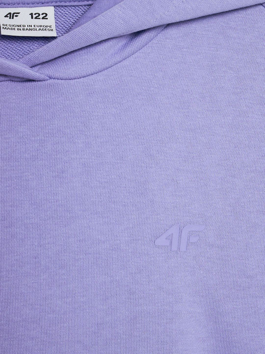 Kids Sweatshirt with Hood and Pockets Lilac