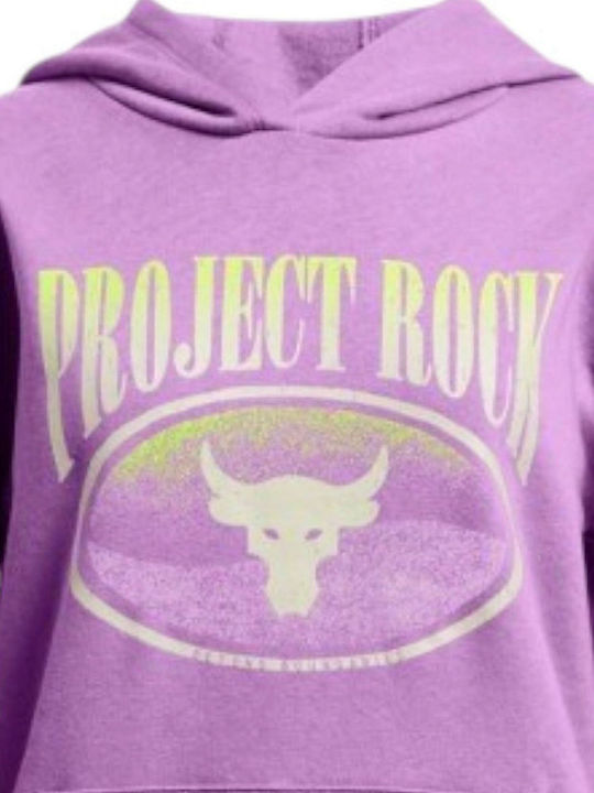 Παιδικό Φούτερ με Κουκούλα και Τσέπες Μωβ Project Rock